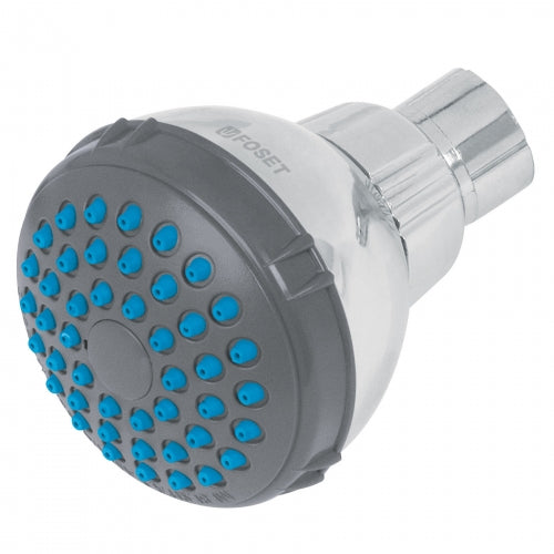 Regadera redonda de ABS 2-1/2' gris-cromo sin brazo, Basic 49412 R-506S