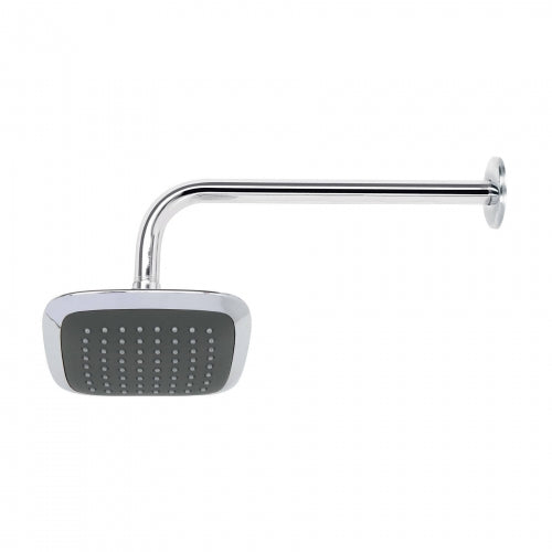 Regadera cuadrada plato ancho 6' brazo inox a muro, Aero 49451 R-510