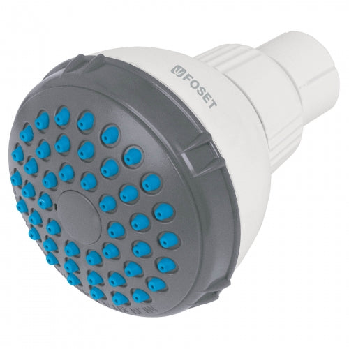 Regadera redonda de ABS 2-1/2' gris-blanca sin brazo, Basic 48294 R-516S
