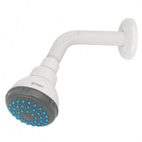 Regadera plástica redonda 2-1/2' gris-blanca, Foset Basic 48293 R-516