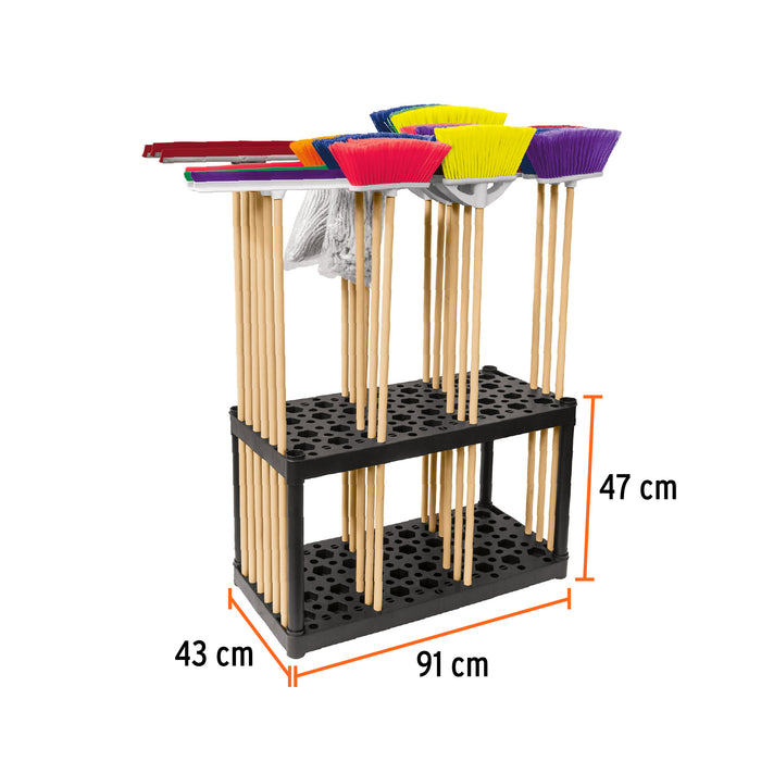 Rack de plástico para escobas, Truper 55863 R-ES