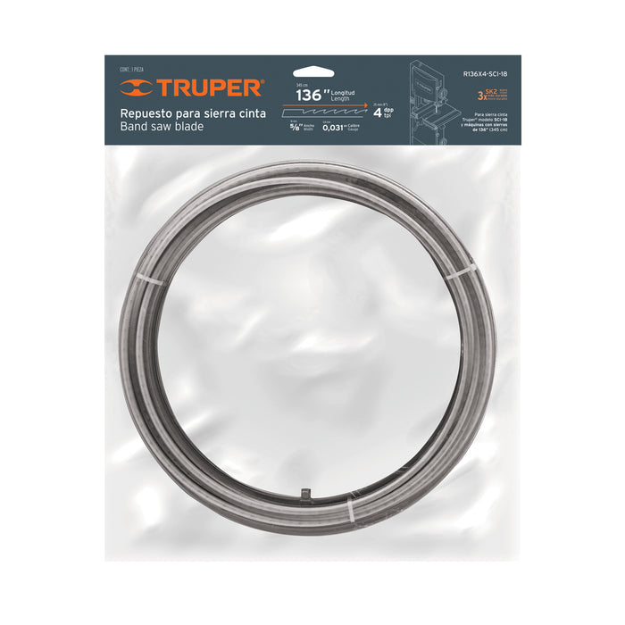 Sierra cinta 18', 2 HP (1500 W), Truper 16278 SCI-18