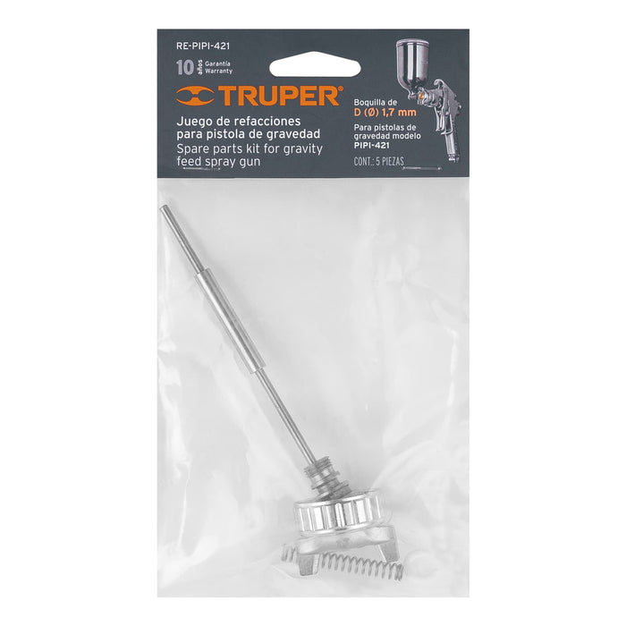 Pistola p/pintar gravedad LVMP vaso aluminio, 1.7 mm, Truper 13061 PIPI-421
