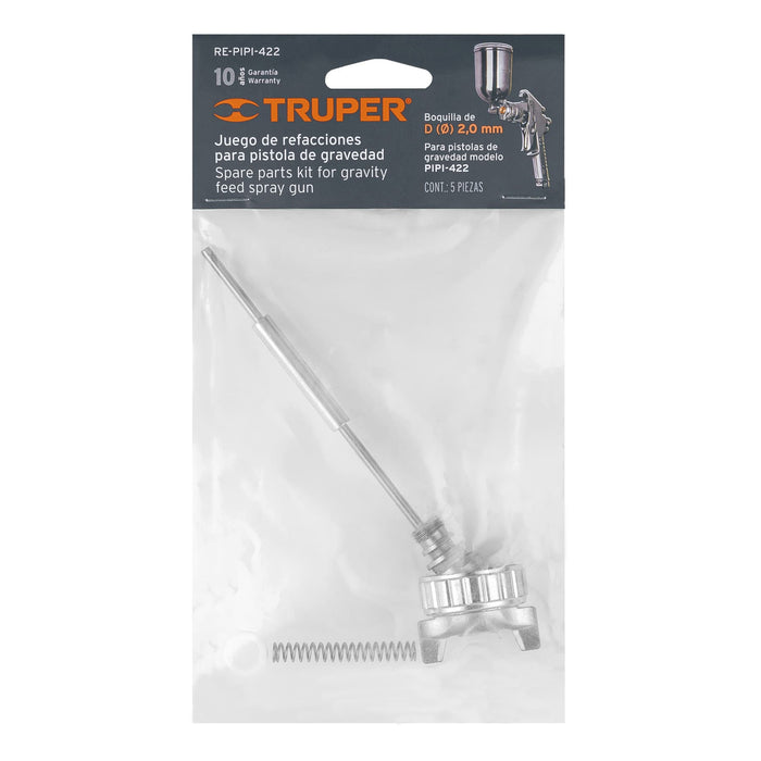 Pistola p/pintar gravedad LVMP vaso aluminio, 2 mm, Truper 13060 PIPI-422