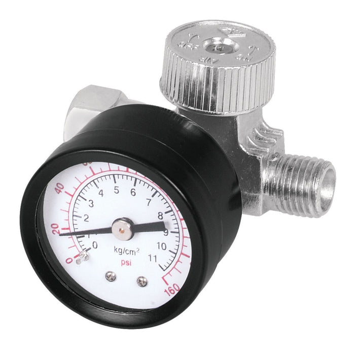 Regulador de aire con manómetro, cuerda 1/4 NPT, Truper Código: 19239