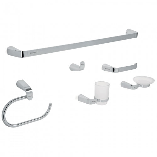 Juego de 6 accesorios para baño acabado cromo, Riviera 45211 RIA-7000