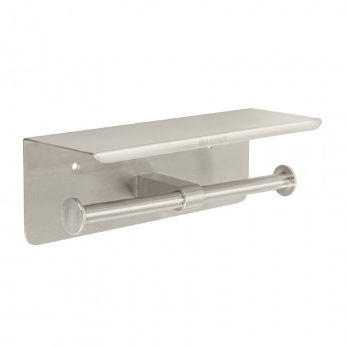 Portarrollo doble en satín con soporte para celular, Riviera 46357 RIA-85N