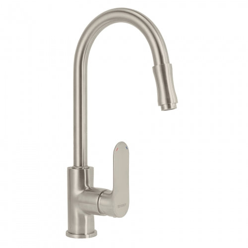 Mezcladora satín nariz retráctil para fregadero, Riviera 45183 RIM-82N