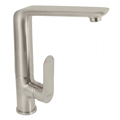 Monomando satín cuello alto para fregadero, Foset Riviera 45182 RIM-83N
