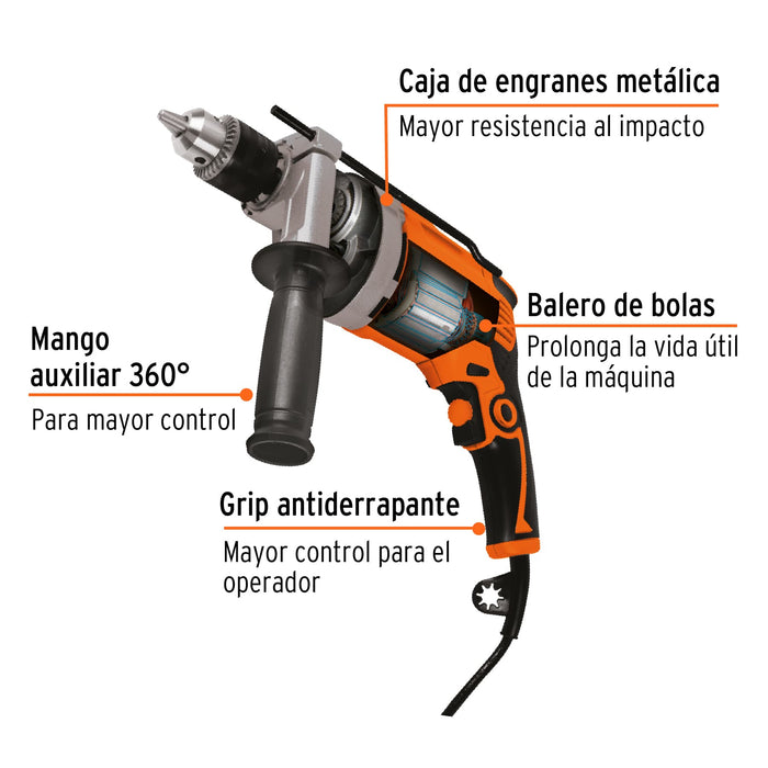 Rotomartillo 1/2' 850 W, profesional, Truper Código: 14659