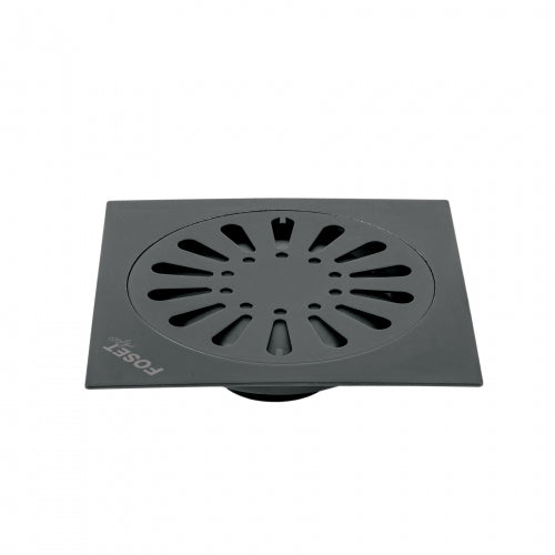 Resumidero cuadrado 6'x 6', acero inoxidable, negro, gota 45474 RS-607M
