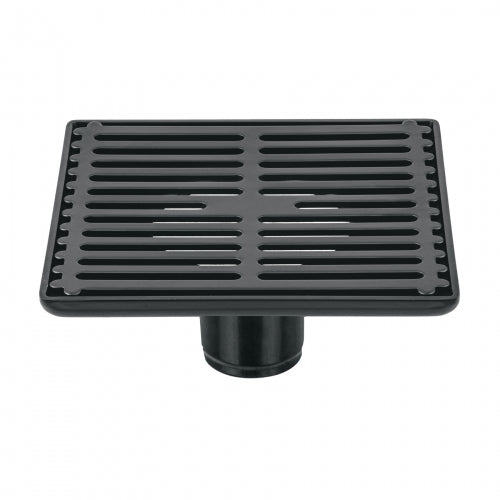 Resumidero cuadrado 6'x 6', acero inoxidable, negro, Aqua 46689 RS-702M
