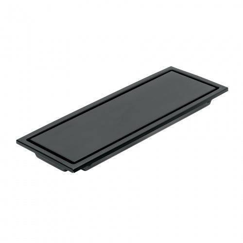 Resumidero largo reversible de 12', acero inox, negro, Aqua 45324 RS-704M