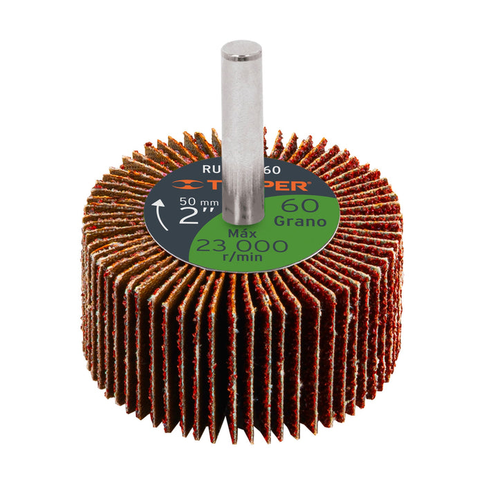 Rueda flap de 2', grano 60, Truper 13037 RUFLA-260