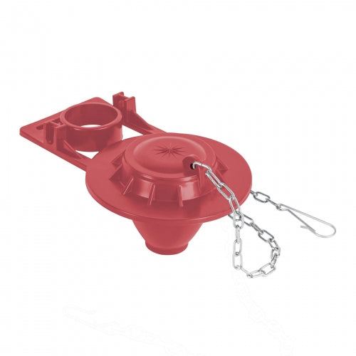 Sapo 2' para WC, silicona, rojo, cadena inox, Foset 49362 SA-007