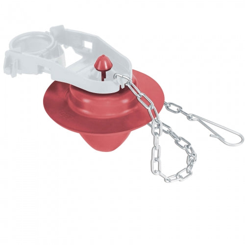 Sapo 2' para WC, silicona, marco rígido, cadena inox, Foset 48289 SA-009