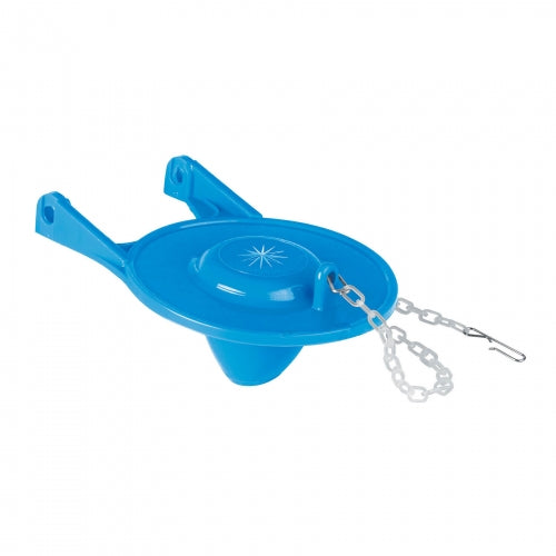 Sapo 3' para WC, PVC, azul, cadena plástica, Foset 40172 SA-010
