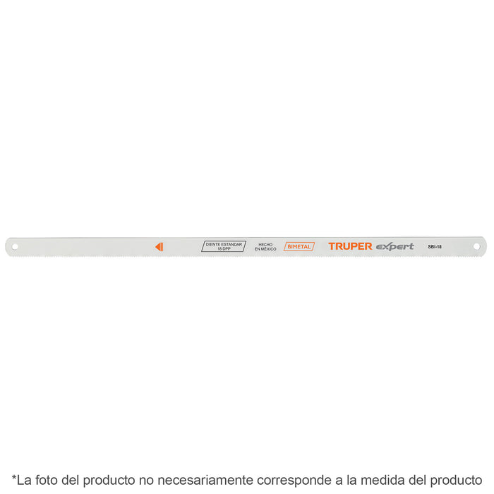 Segueta bimetálica de 12', 18 DPP, Truper Expert 18100 SBI-18