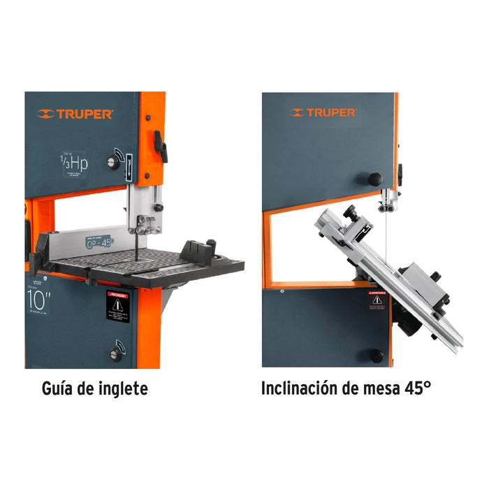 Sierra cinta 10', 1/3 HP (250 W), Truper 16277 SCI-10