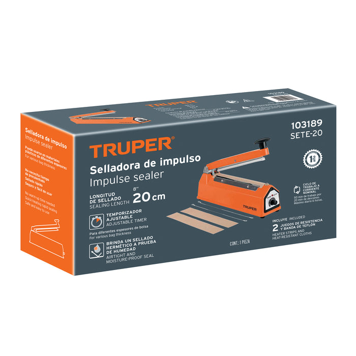 Selladora térmica 20 cm, 300 W, Truper 103189 SETE-20