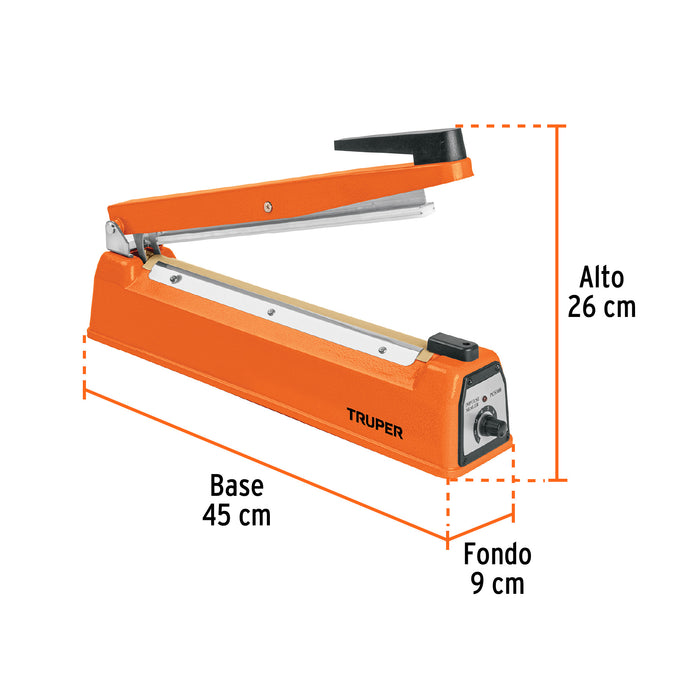 Selladora térmica 30 cm, 400 W, Truper 103220 SETE-30