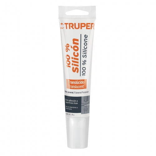 Sellador transparente 100% silicón de 85 g, Truper 17562 SIL-85T