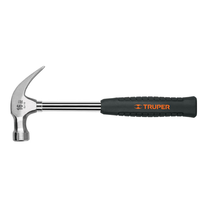 Martillo pulido 16 oz uña curva, mango tubular c/neopreno 16700 SJ-16