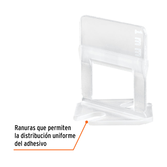 Bolsa con 100 anclas de 1 mm, para nivelación de azulejos 102874 SN-CL10