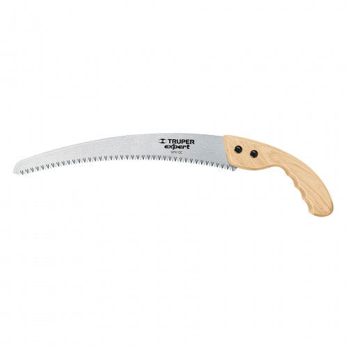 Serrucho de poda 13', hoja curva, 7 DPP, Truper Expert 100121 SPX-13C