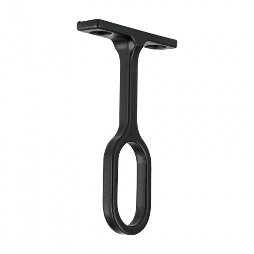 Soporte negro para tubo ovalado de closet, Hermex 46586 STO-5N