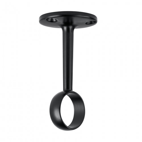 Soporte negro para tubo redondo de closet, Hermex 46583 STR-3N
