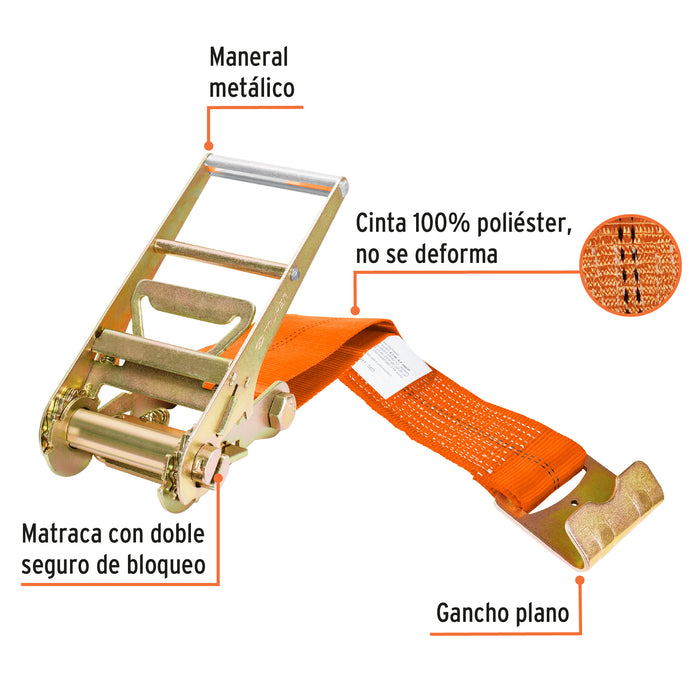 Sujetador con matraca carga máxima 7500 kg, Truper 10314 SU-7500