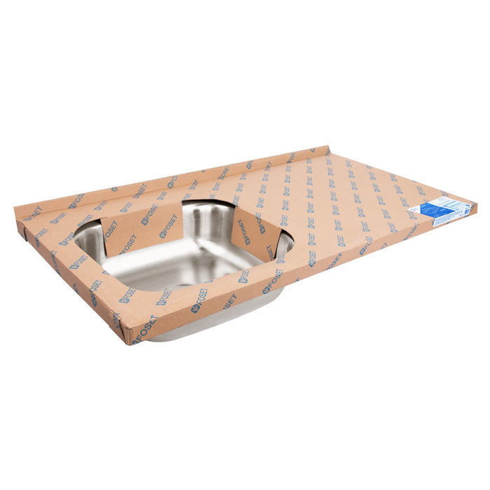 Tarja de sobreponer 100x50cm tina izquierda, Foset Basic 47028