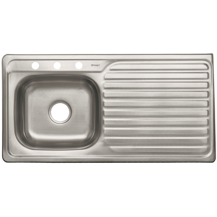Tarja de empotrar 100x51cm tina izquierda, Foset Basic 47020