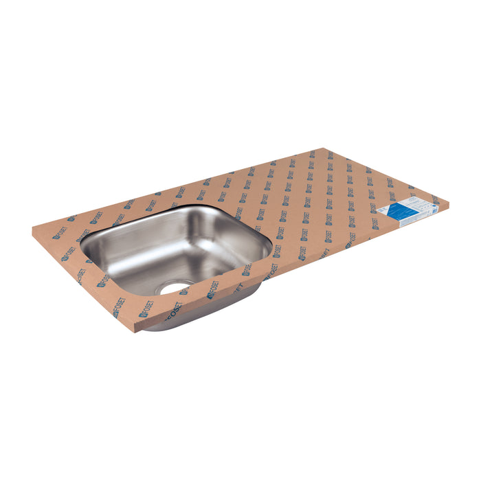 Tarja de empotrar 100x51cm tina izquierda, Foset Basic 47020