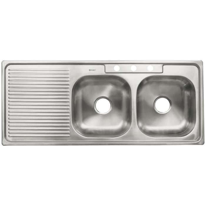 Tarja de empotrar 120x50cm doble tina derecha, Foset Basic 47023