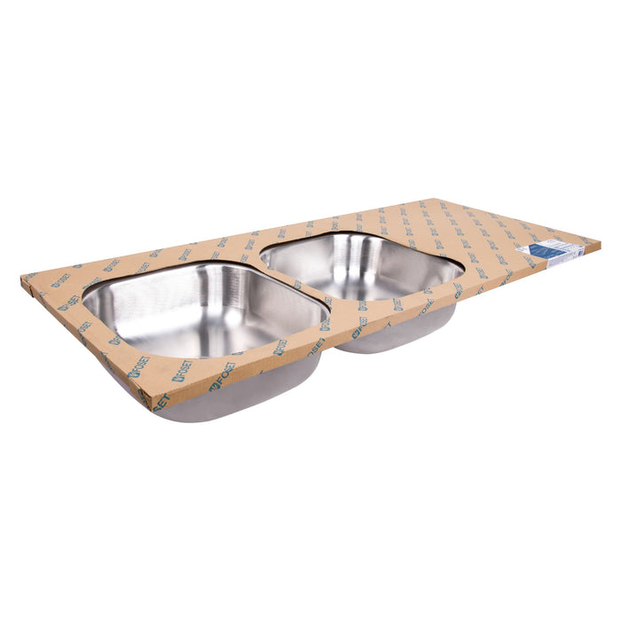 Tarja de empotrar 120x50cm doble tina izquierda, Foset Basic 47022