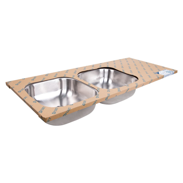 Tarja de empotrar 120x50cm doble tina izquierda, Foset 45060