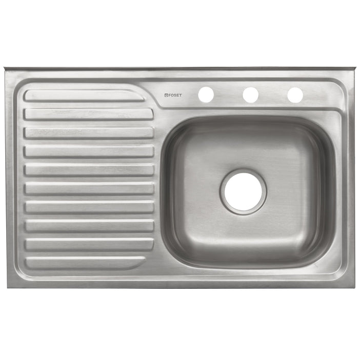 Tarja de sobreponer 80x50cm tina derecha, Foset Basic 47027