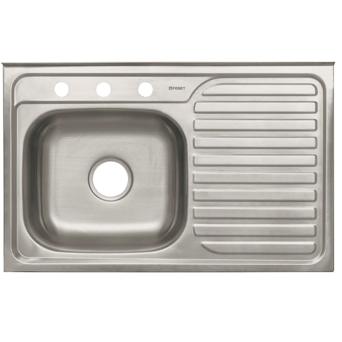 Tarja de sobreponer 80x50cm tina izquierda, Foset Basic 47026