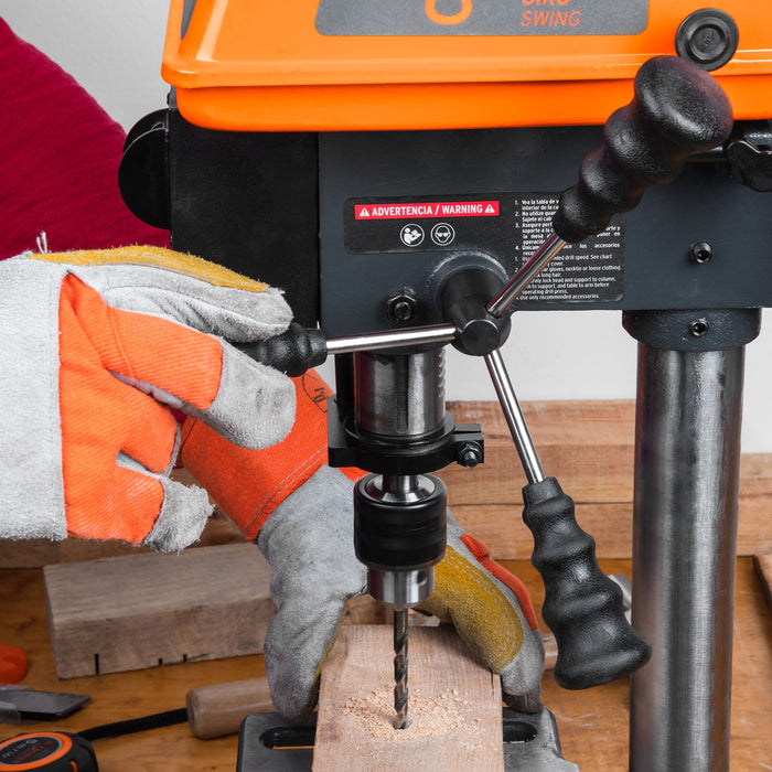 Taladro de piso 8', 1/3 HP (250 W), broquero 1/2', Truper 16174 TAPI-8