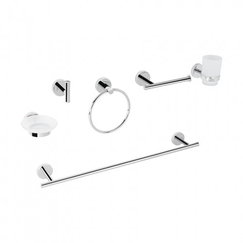 Juego de 6 accesorios para baño acabado cromo, Foset Tubig 47973 TBA-7000