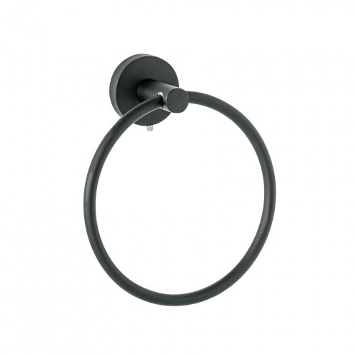 Toallero argolla metálico acabado negro, Foset Túbig 45975 TBA-77M