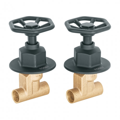Juego llaves empotrar soldables, volante negro, Túbig 46788 TBE-661M
