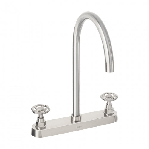Mezcladora para fregadero, manerales redondos,satín, Tubig 46775 TBF-81N