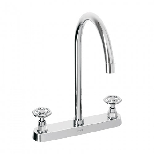 Mezcladora para fregadero, manerales redondos,cromo, Tubig 46774 TBF-81