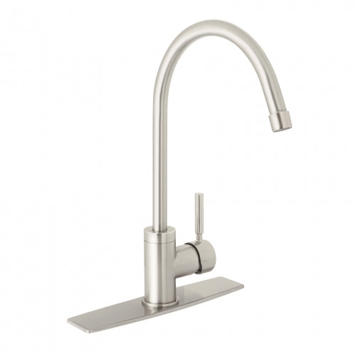 Monomando para fregadero, cuello alto, satín, Foset Tubig 46766 TBF-83N