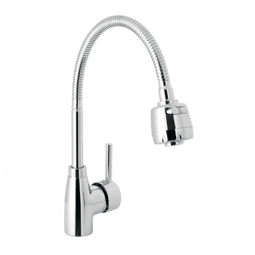 Monomando para fregadero con cuello flexible, cromo, Tubig 47386 TBF-87