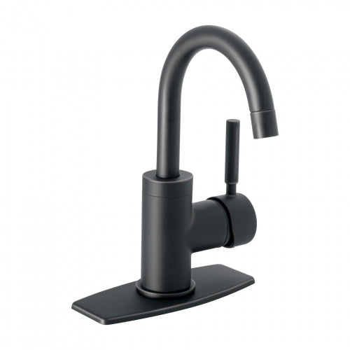 Monomando corto para lavabo, negro mate, Foset Tubig 46764 TBM-45M