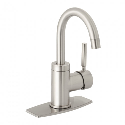 Monomando corto para lavabo, satín, Foset Tubig 46763 TBM-45N